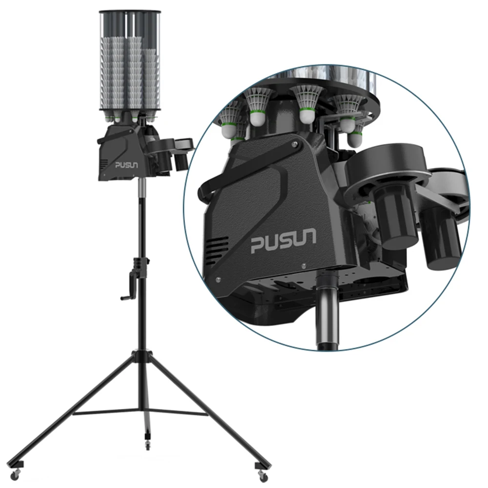 

2025 Hot Selling Automatic Badminton Ball Machine APP Remote Control Equipment Feeder for Training Practice