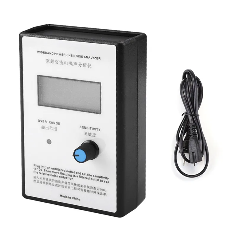 Noise Analyzer LCD Display Broadband 300‑700Khz EMI AC Power Noise Tester Analyser High Precision Noise Tester US Plug-A86G