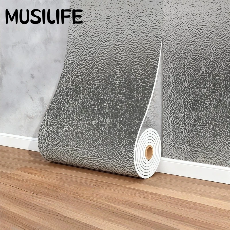 رشاقته رغوة الملمس المعدني قشر وعصا PVC خلفية للجدار الكسوة للماء ذاتية اللصق ملصقات جدار ديكور المنزل #1