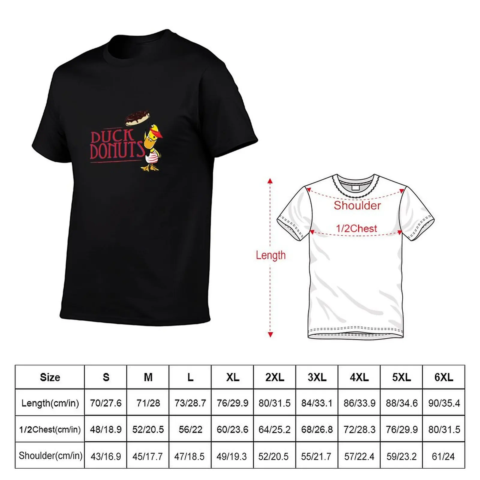 Duck Donuts T-Shirt anime graphic tee shirt mens funny t shirts