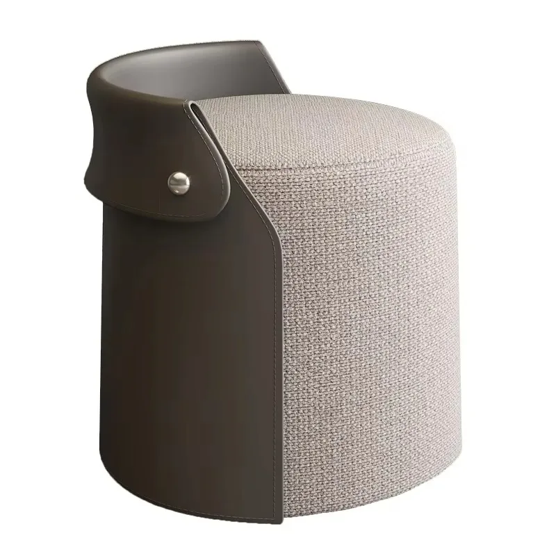 Contemporary Round Makeup Stool with Simple Luxury Lighting Home Dressing Table Rotation Feature for Bedroom Living Room Villas