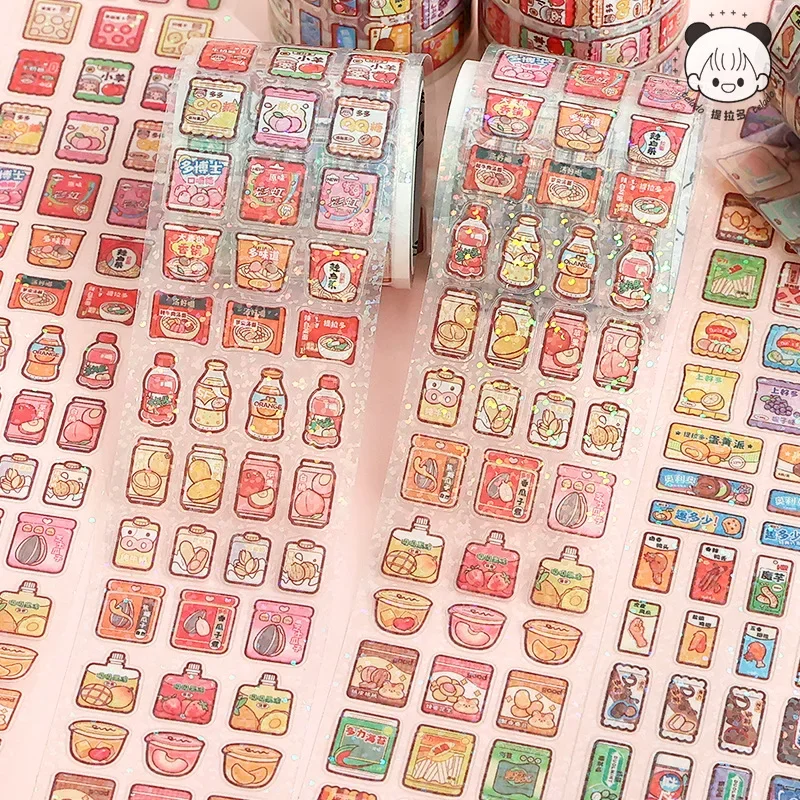 Delicious Food Pet Account Sticker Tape Waterproof Colorful Decorative Diy Pattern Graffiti Decoration