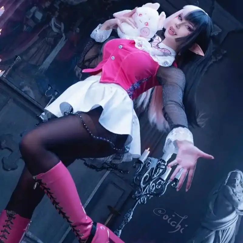 أزياء Draculaura ملابس تنكرية عالية الوحش الهزلي مجموعة كاملة لبدلات الحفلات التنكرية للهالوين