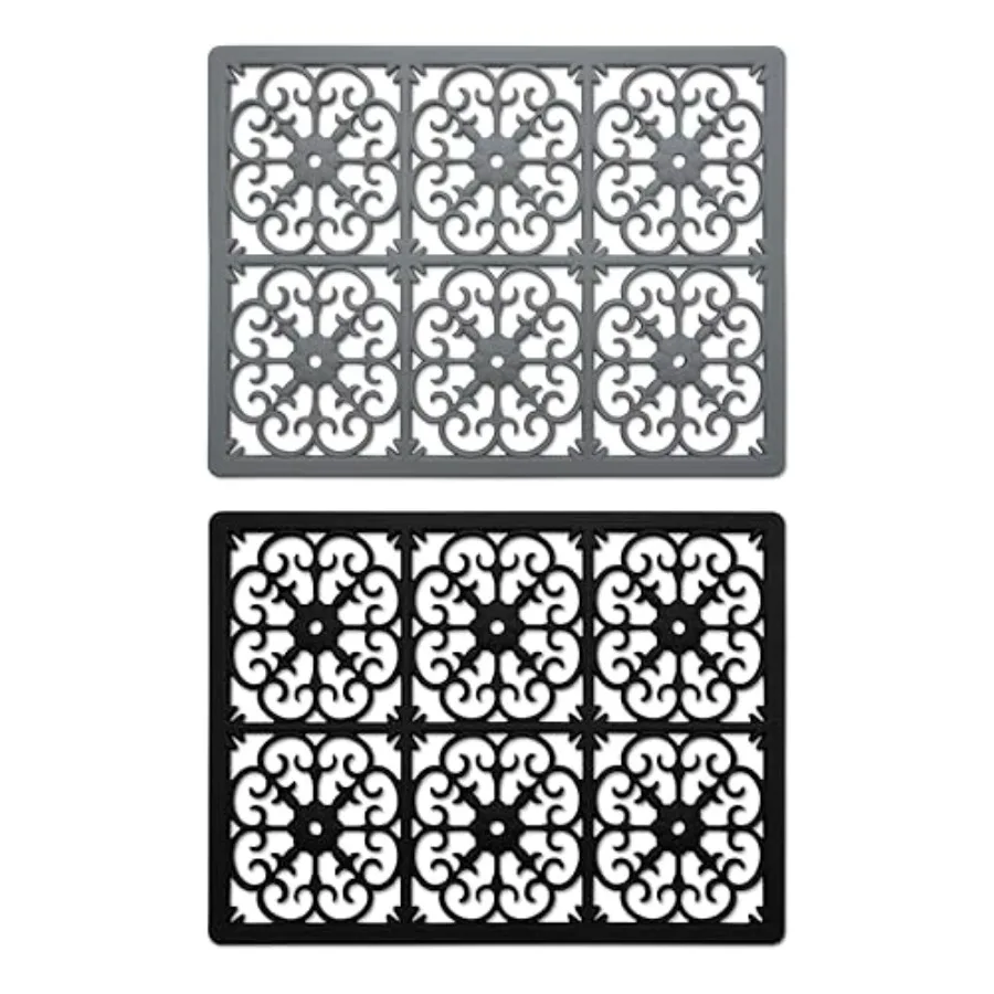 

2 больших утолщенных силиконовых подставки для горячих блюд, кастрюль и сковородок, термостойкий коврик для столешницы, подставка для кухни, легко моется