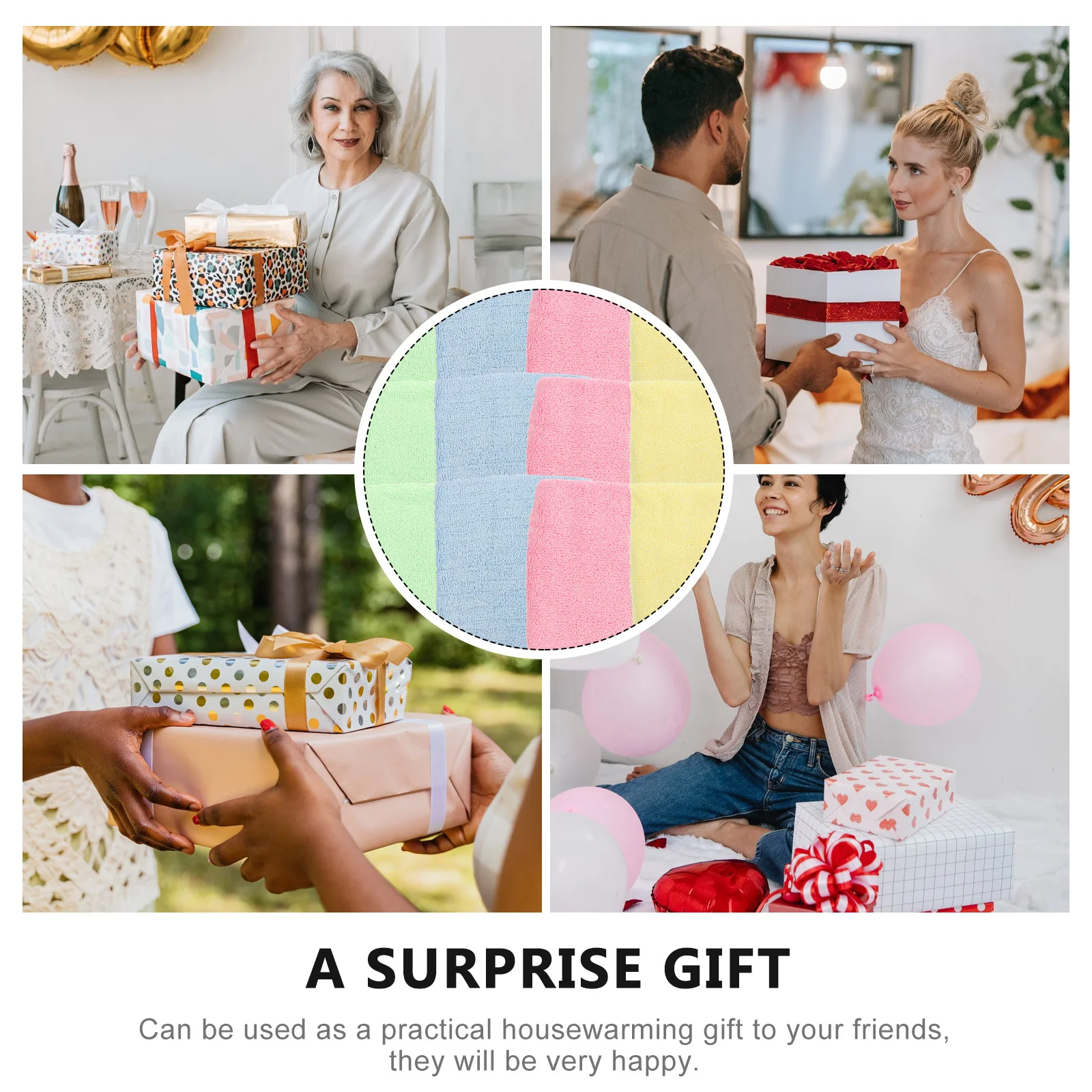 

12pcs Microfiber Kitchen Dish Washing Cloth Super Absorbent Duster For Table Countertop Bathroom Wiping Rags