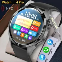 New GPS Smart Watch Men For Huawei GT 4 Pro  360*360 HD Screen Heart Rate Bluetooth Call NFC IP68 Waterproof Health Smartwatch