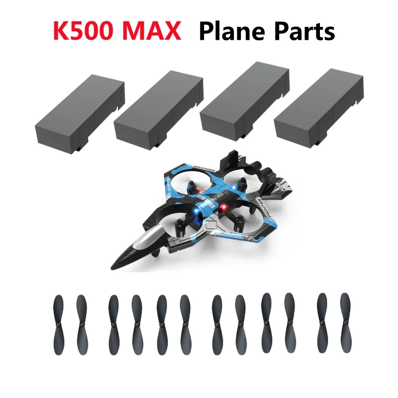 

K500 MAX RC Plane Aircraft Airplane Spare Parts 3.7V 500Mah Battery Propeller K500 MAX K500MAX Remote Control Spare Accessories