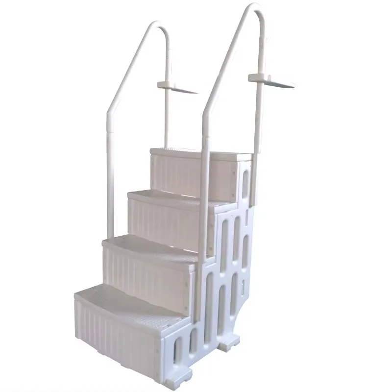 Escalera de piscina ABOVE de plástico de estilo Popular clásico, escalera de plástico para piscina, escalera de piscina de 4 escalones
