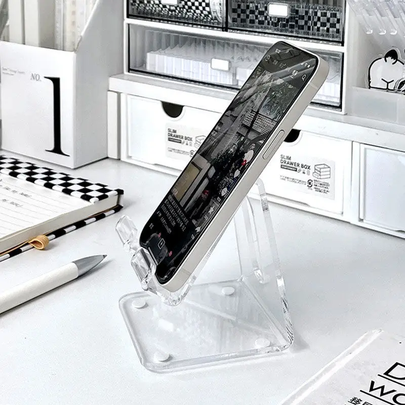 Transparent Phone Stand, Minimalist Ins Style, Creative Thickened Tablet Holder