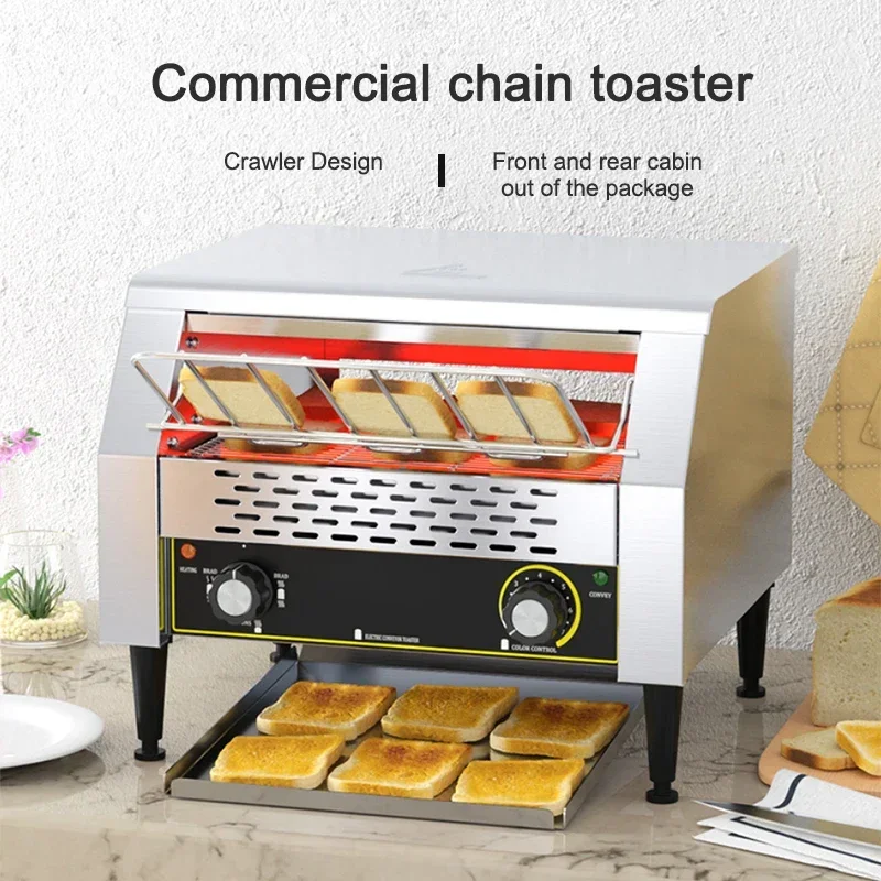 Chain toaster Commercial crawler toaster square charter fully automatic hotel breakfast toaster