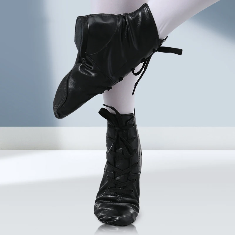 Professional Adult Jazz Dance Shoes with High Top for Men and Women