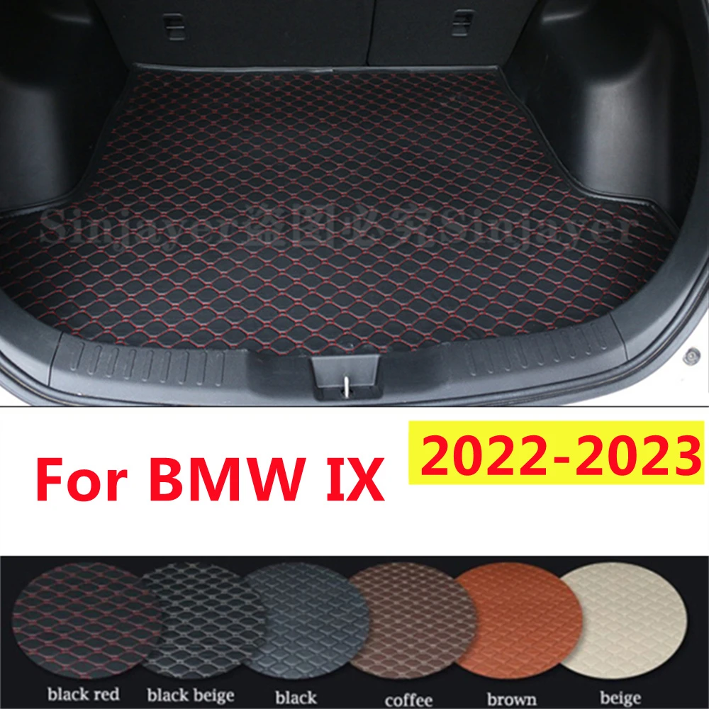 SJ Car Trunk Mat Custom Fit For BMW IX 2023 2022 YEAR Waterproof AUTO Tail Boot Tray Cargo Carpet Pad Protector Accessories