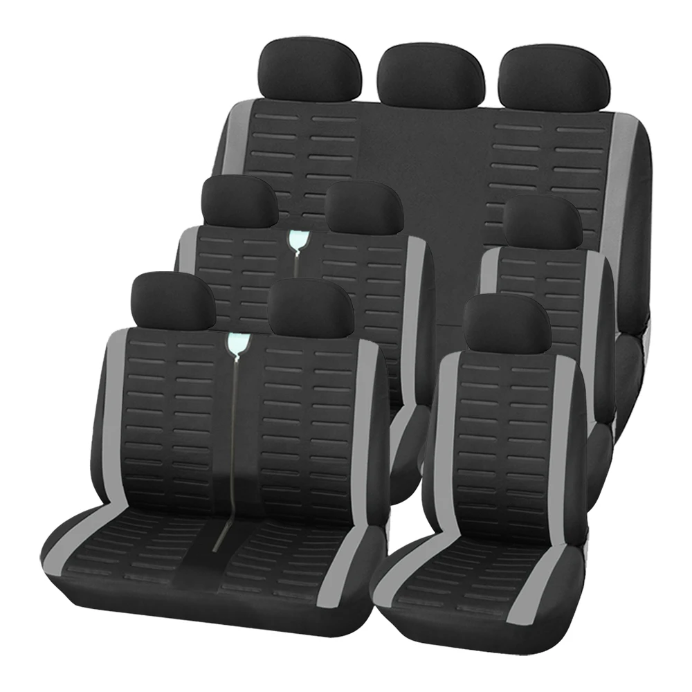 Car Seat Cover Product Includes 2 Sets of 2+1 Seat Covers and 1 Set of 3-Person Seat Covers Suitable for Cars with 9 People