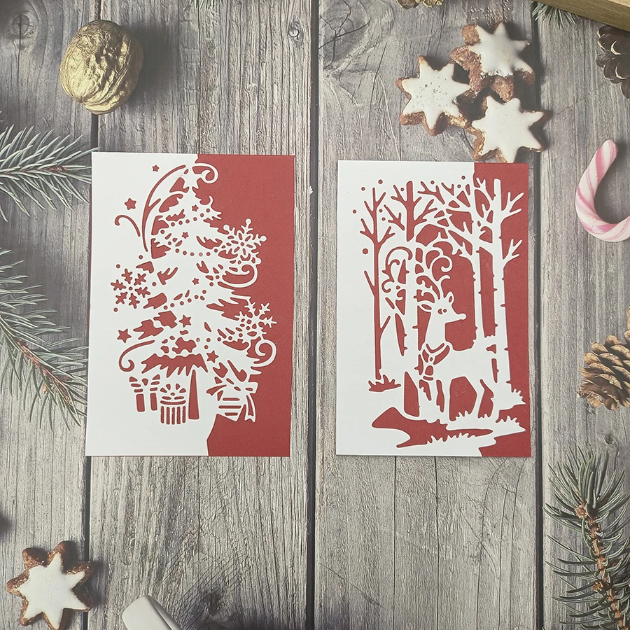 2024 New Arrival Christmas Tree Jingles Bells Snowman  Reindeer Snowflakes Bookmark Metal Cutting Dies for Scarpbook Stencils