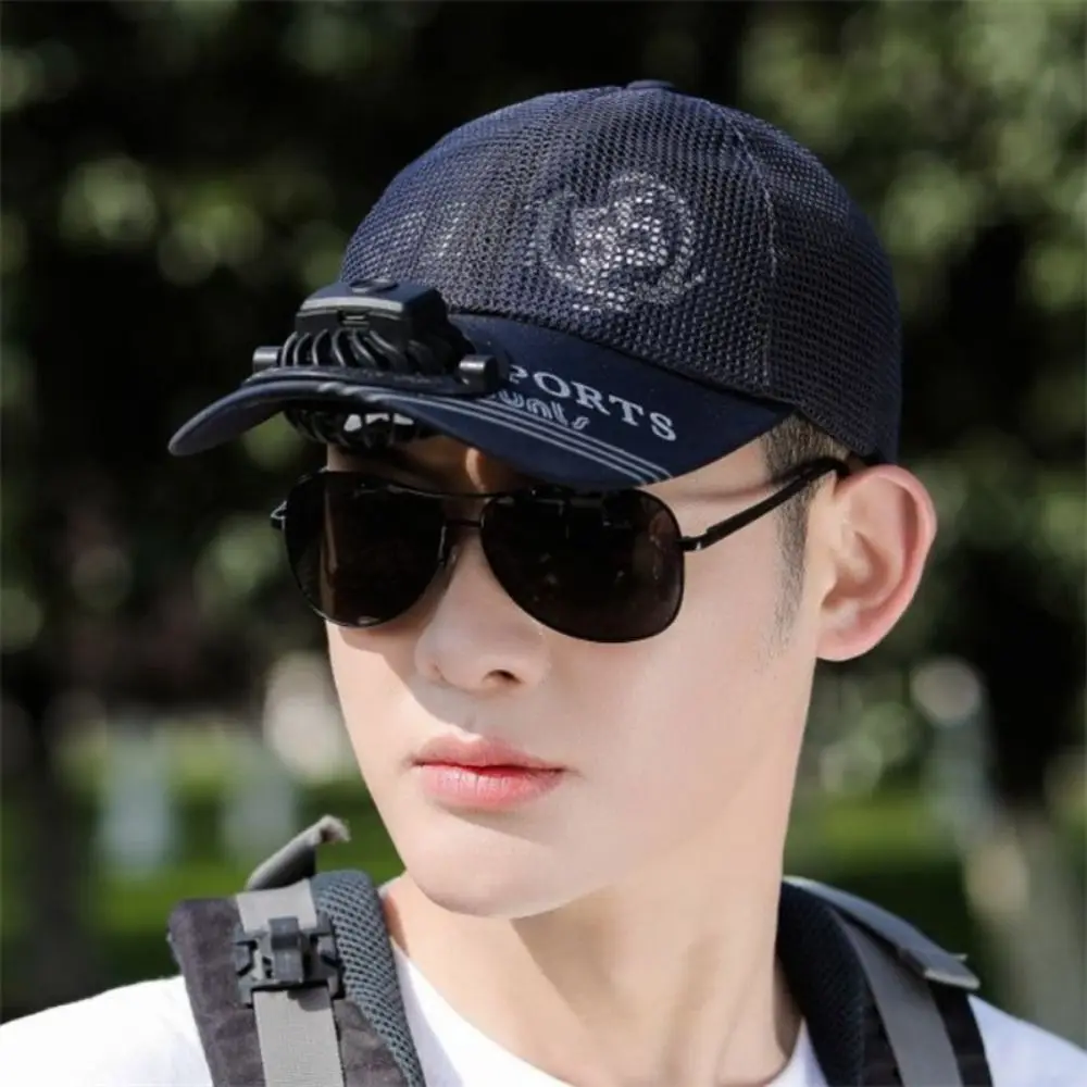 New Fan Hat Adjustable Baseball Cap Adult USB Charging Men\'s Fishing Hat Anti-UV Sun Hat Summer Outdoor Sun Protection Hat