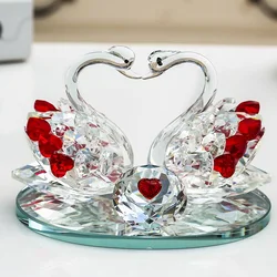 Crystal Couple Love Swan Decorative Ornaments Wedding Creative Holiday Gifts Living Room Decoration