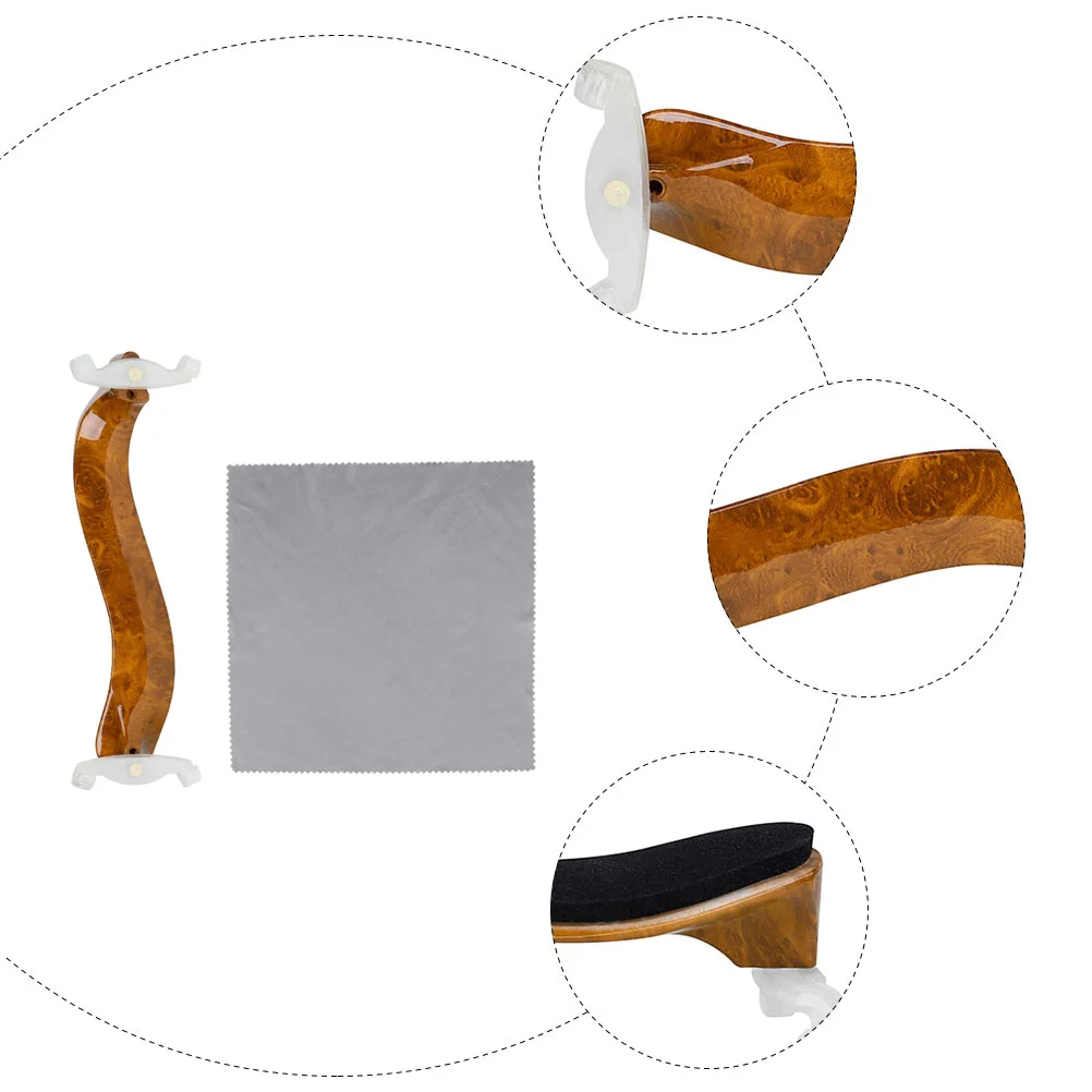 

Violin Shoulder Rest Cushion Foam Cotton Wipe Cloth Adjustable Comfortable Violin Parts Accessories 4 3 4 Violins