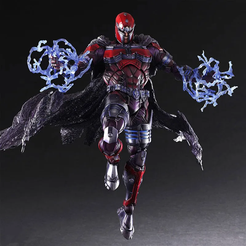 Play Arts X-Men Magneto Max Eisenhardt Action Figure Anime Collectable Model Toy Doll Gifts Desktop Ornament Bedroom Decorations