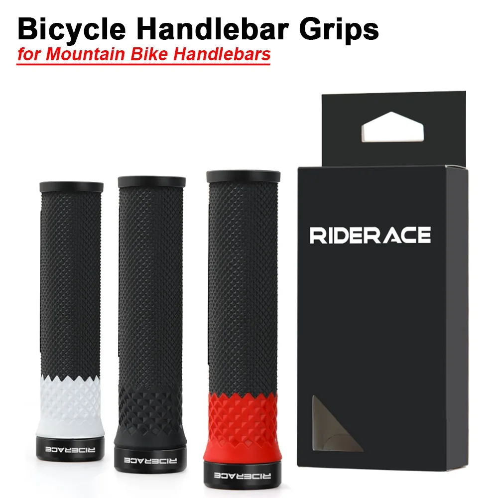 

Universal Bike Handlebar Grips - Rubber Non-Slip Soft Wear-Resistant Single-Lock Grips for MTB Cycling Bycicle Accesories