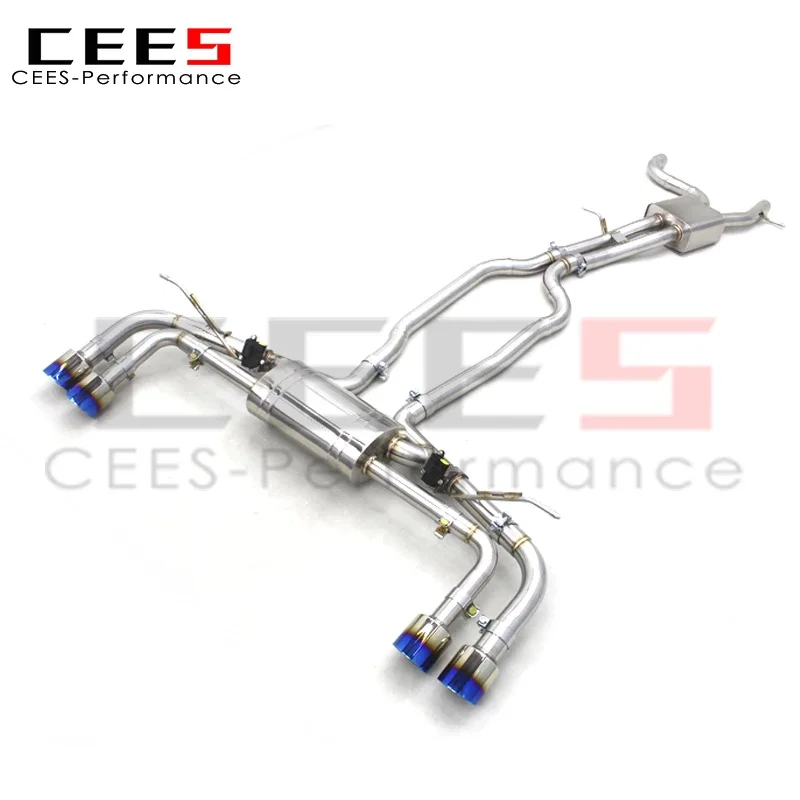 CEES  Price Catback Exhaust For PORSCHE Cayenne TURBO S 957 4.8T 2007-2010 Stainless Steel Car Valved Exhaust pipes