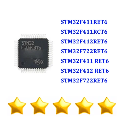 

(1piece) STM32F411RET6 STM32F411RCT6 STM32F412RET6 STM32F722RET6 STM32F411 RET6 RCT6 STM32F412 RET6 STM32F722RET6 QFP-64