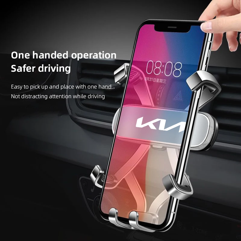 ABS الجاذبية سيارة لتحديد المواقع والملاحة حامل هاتف المحمول اكسسوارات لكيا EV6 ستينغر ريو سورينتو بيكانتو Ceed Borrego Syros K4 K5