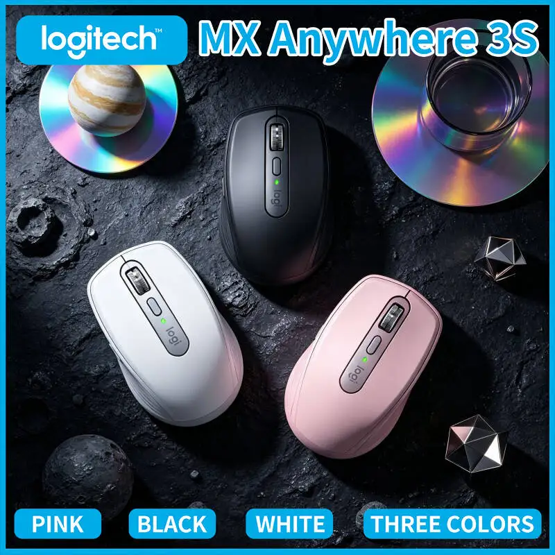 

Logitech MX Anywhere 3S Creator Mouse - 8K DPI, MagSpeed Wheel, 3-Device Sync, USB-C Charging, Office & Travel Use