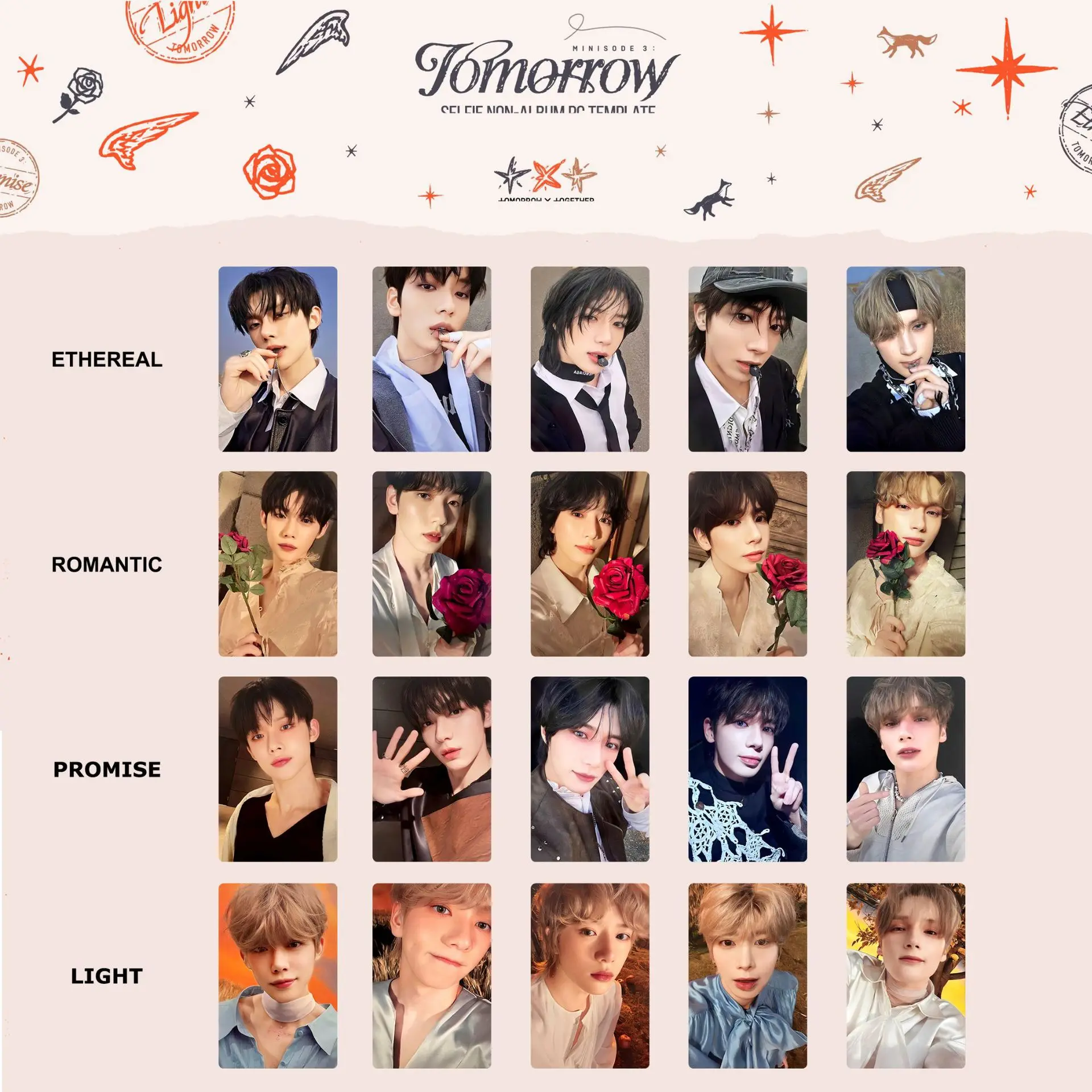 photocards de idol boy paranovo album mini amanha soobin yonjun beomgyu taehyun presentes hueningkai pcs set fas 01