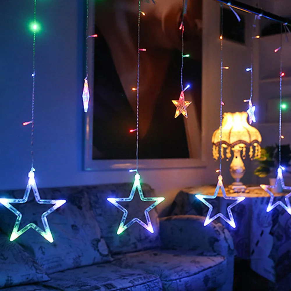 1PC High Light Romantic Stars Indoor LED Holiday Decoration Curtain Light