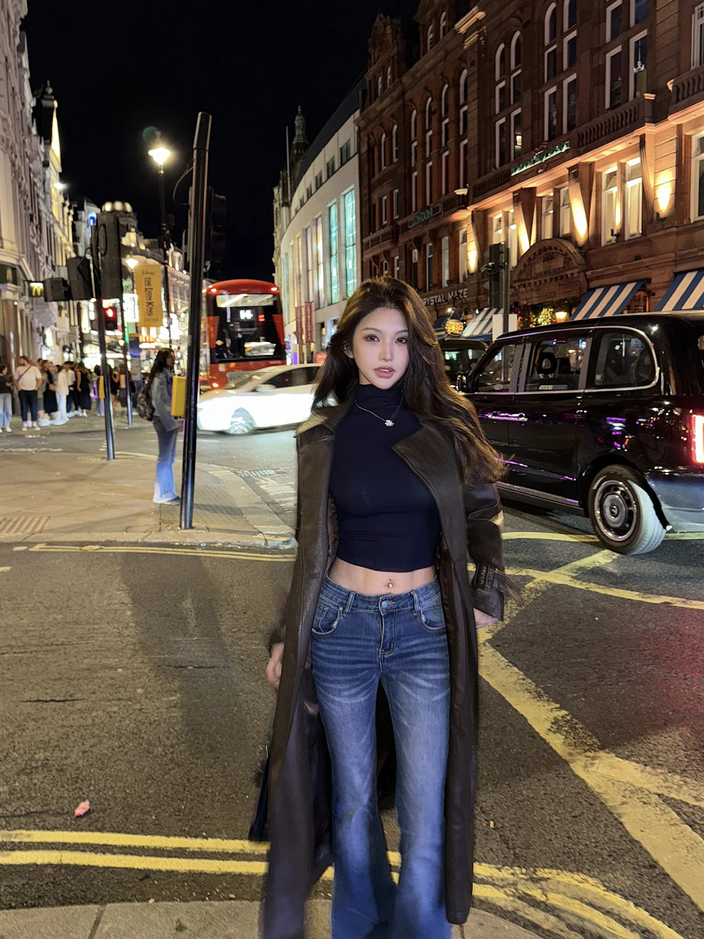 PiRui Sexy Slim Fit Jeans Flared Leg Lengthening Faionable Cotton Low Waist Casual Sle Gold Ratio Ladies Jeans