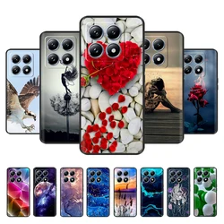 For Xiaomi 14T Pro Case Silicone Luxury Flower Soft Bumper For Xiaomi Mi 14T Phone Cover Fashion TPU Fundas for Xiaomi 14T 14 t