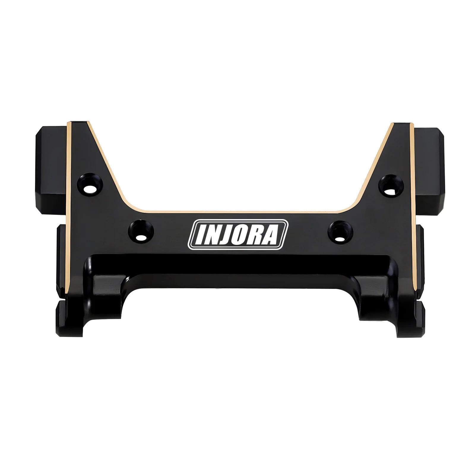 INJORA 7g Black Coating Brass Front Bumper Mount for 1/18 RC Crawler TRX4M Defender Bronco Upgrade (4M-79)