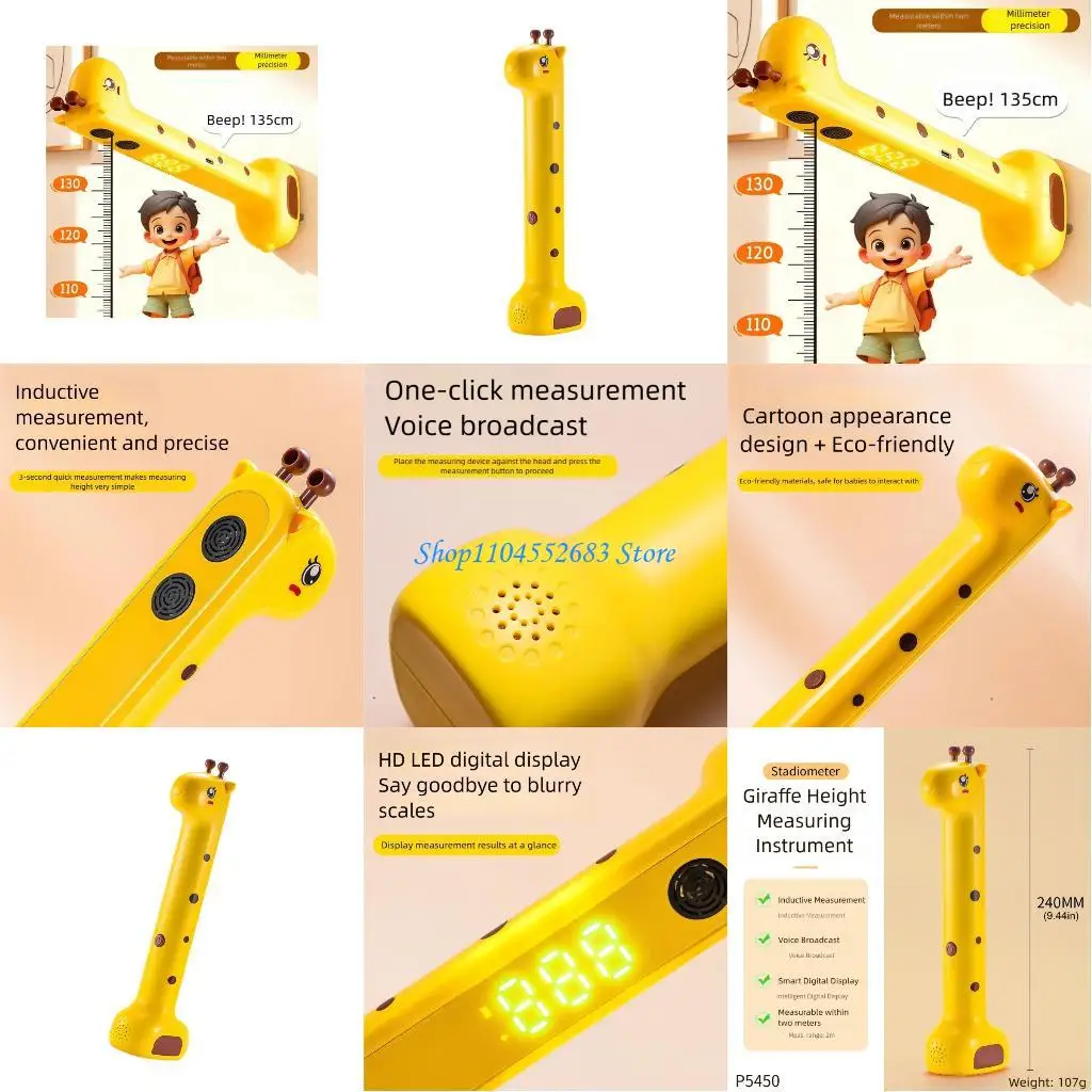 

Y6GD Height Meter With Voice Announcement High Precisions Up To 2M Ultrasonic Stadiometer For Family And School Use