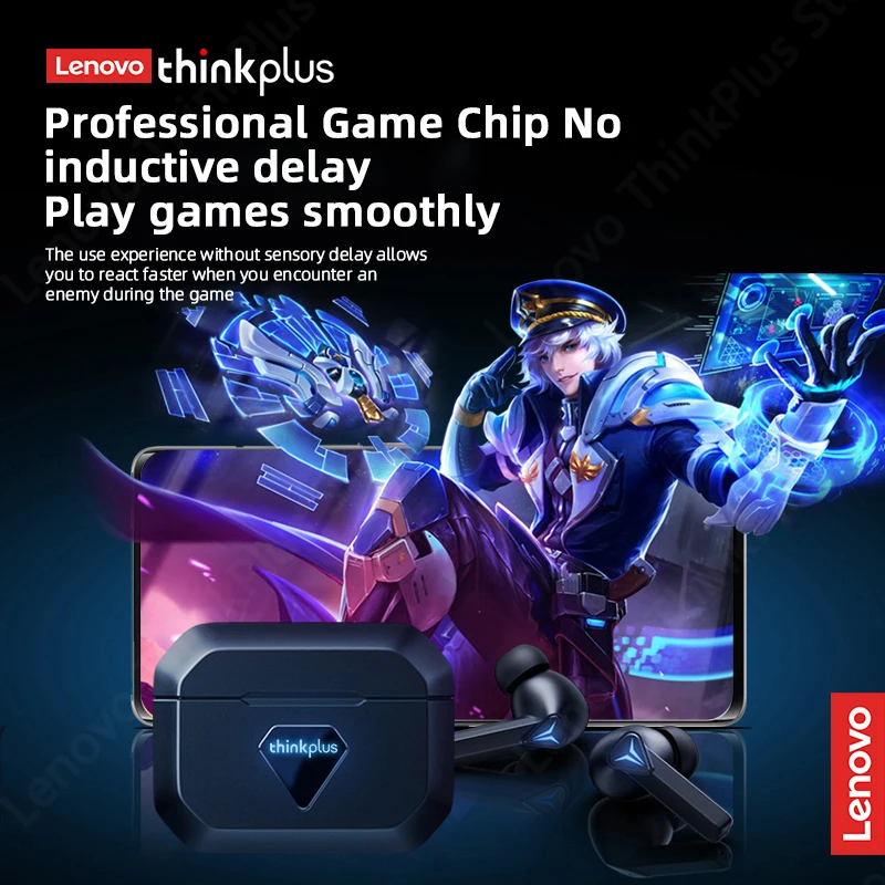 Originele Lenovo GM6 Bluetooth 5.0 Koptelefoon Draadloze Oordopjes Gaming Smart Afstandsbediening Headset Lage Latency Hoofdtelefoon Met Microfoon