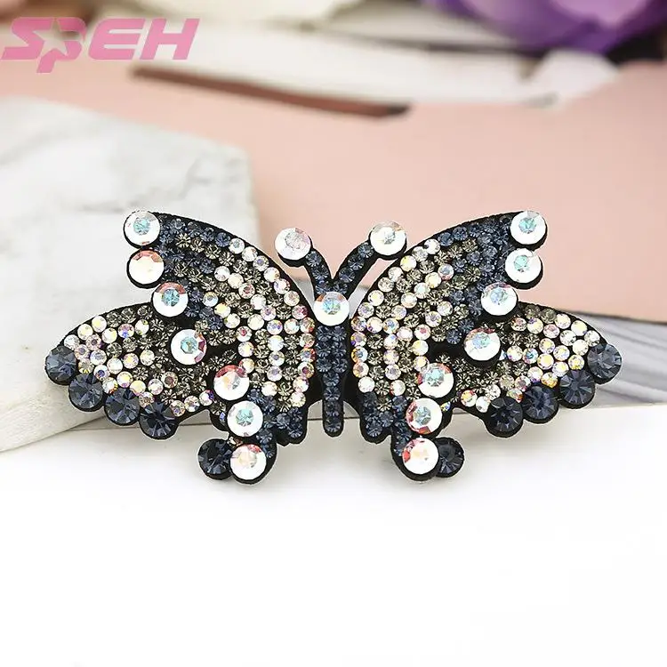 New  fashion diamond hair band retro butterfly headdress exquisite girl face washing hair band foreign trade import and