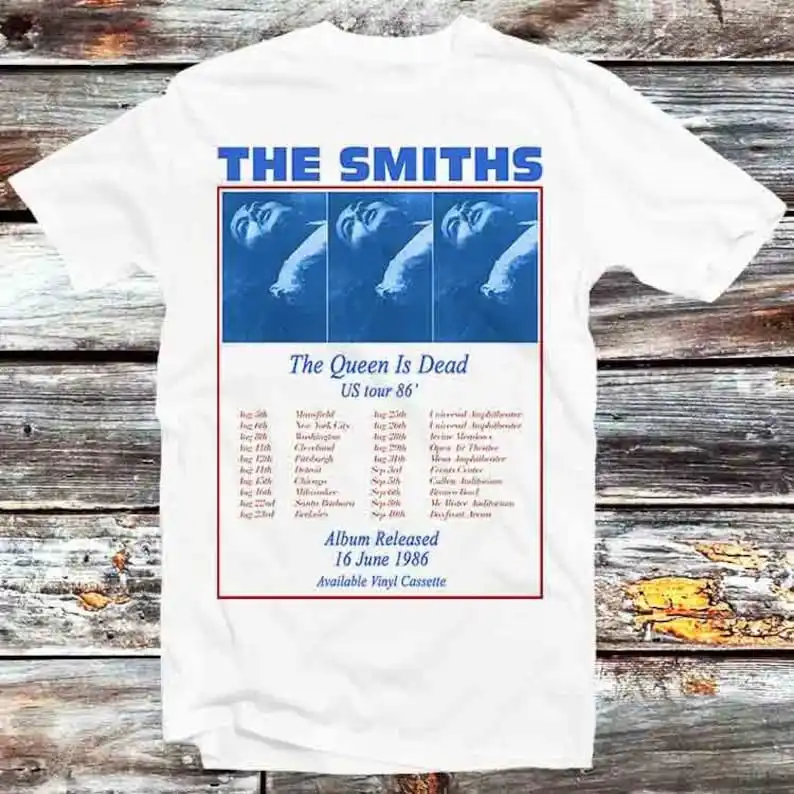 

The Smiths Us Tour 86 Queen Is Dead T Shirt Vintage Retro Cool Gift Mens Womens Unisex Cartoon Anime Top Tee B911