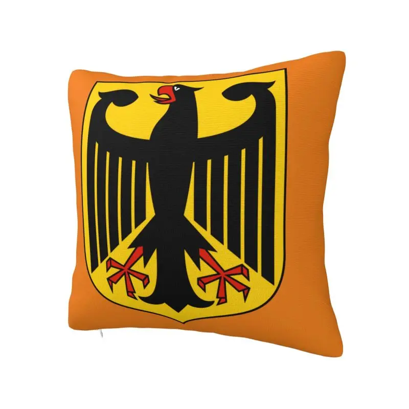 Coat Of Arms Of Germany Pillow Case 40x40cm for Living Room German Flag Eagle Modern Cushion Cover Soft Pillowcase