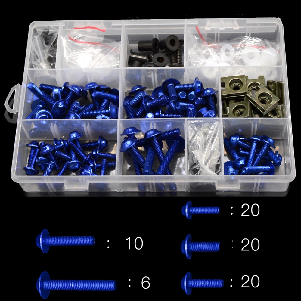 

Motorcycle Fairing Bolts Screws Body Spring Bolts Kit For YAMAHA XTZ660 XTZ750 SUPER RD 250 LC RD350LC XZ550 XTZ