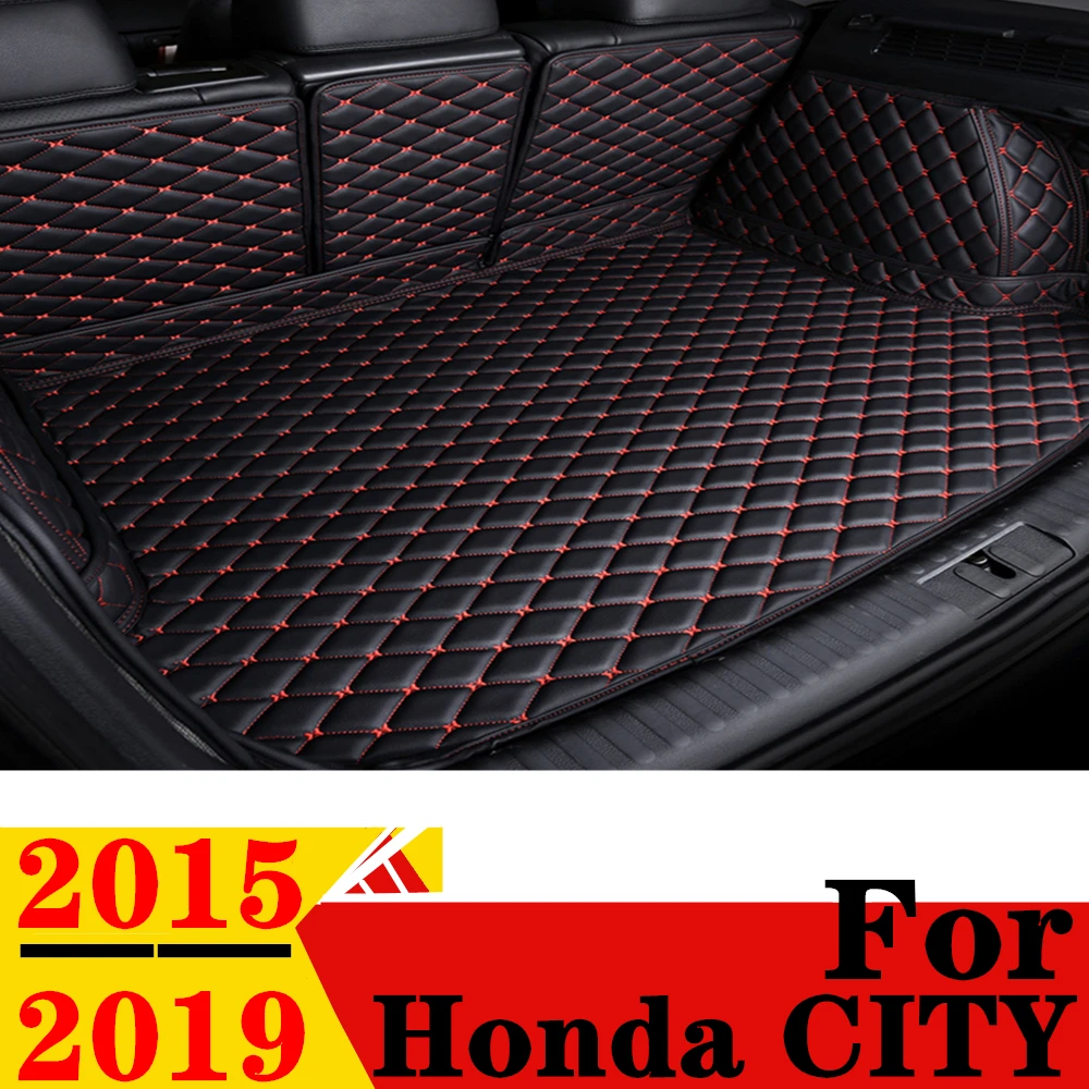 

Коврик для багажника автомобиля для HONDA City 2019 2018 2017 2016 2015, задний грузовой коврик, подкладка для салона автомобиля, коврик для багажника