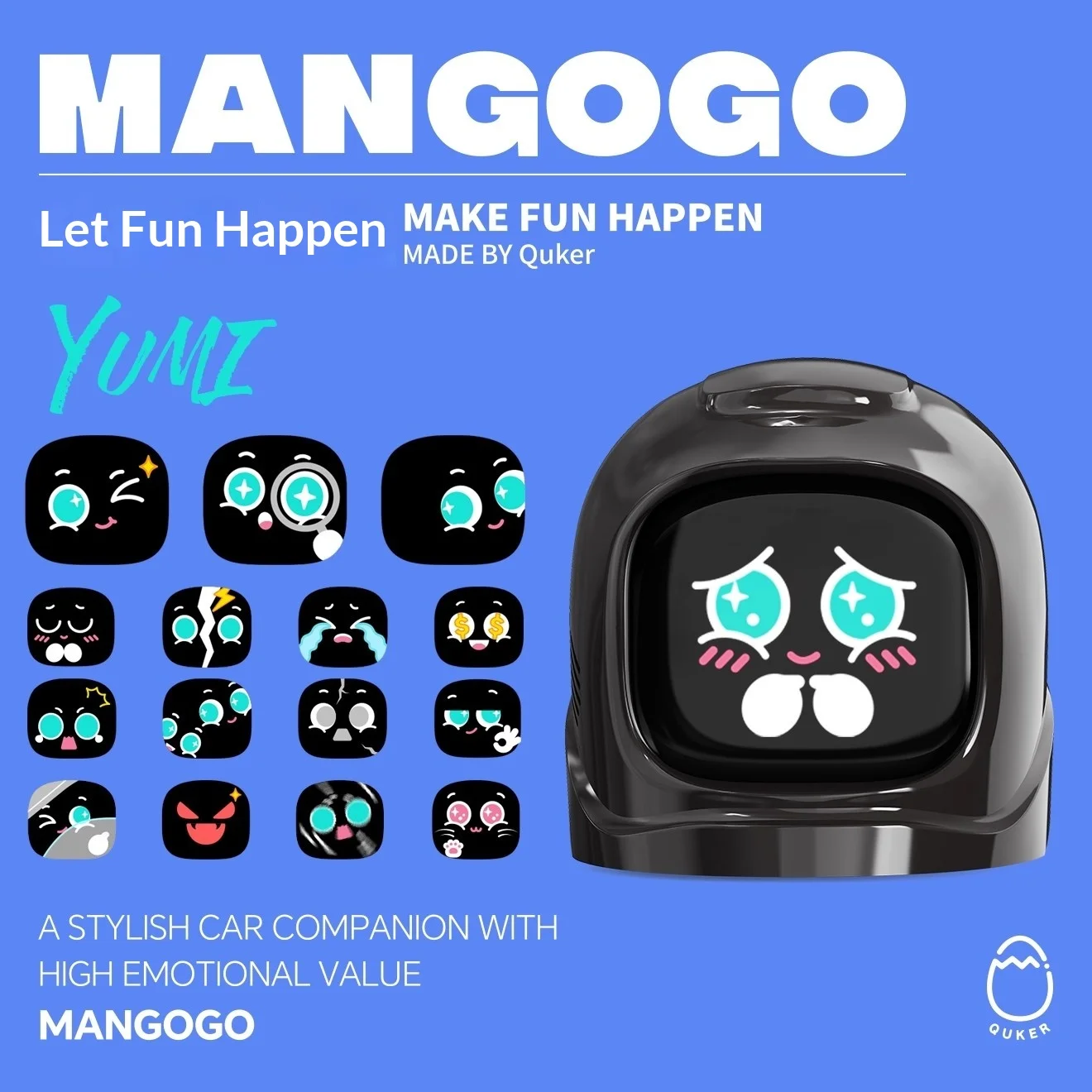 Custom Creative Car Ornament MANGOGO Electronic Pet Robot Dashboard Decoration Small Gift for Vehicle Interior Accessories