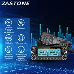 Zastone-rádio comunidade, walkie-talkie, 50w, uhf/vhf, 136-174/400-520mhz, transceptor de alta frequência