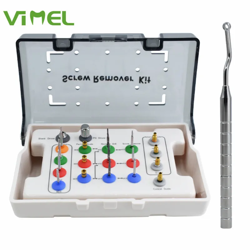 Good Quality Dental Broken Screw Extractor Remove Implant kit Dental Remover Drill Driver Guide Implant Restoration Tools Kit