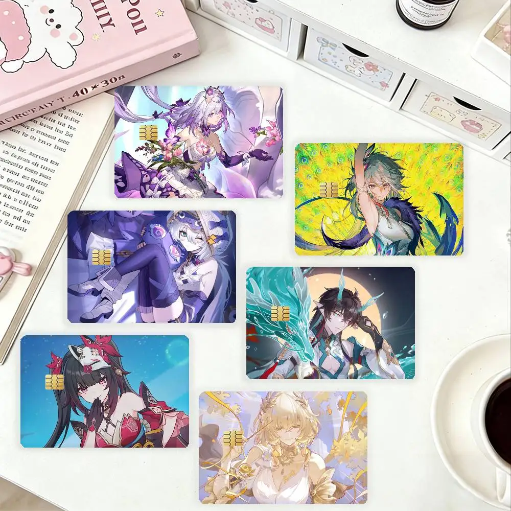 

Honkai Series Anime Game HD Waterproof Card Skins Protective Stickers for Credit Bank Game Cards
