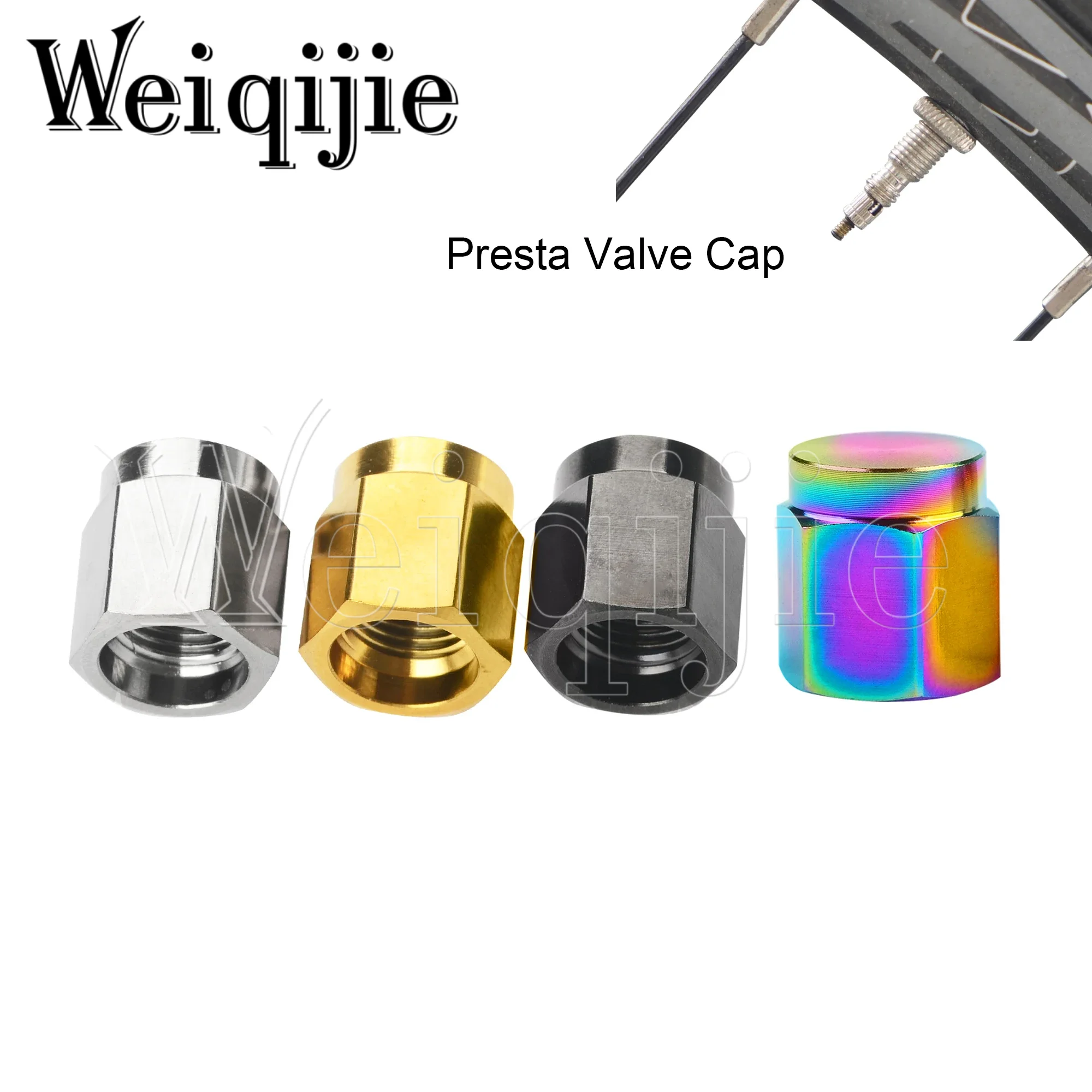 

Weiqijie Titanium Presta Valve Cap for MTB Tire Bicycle Tyre FV French Wheel Dust Valve Cover