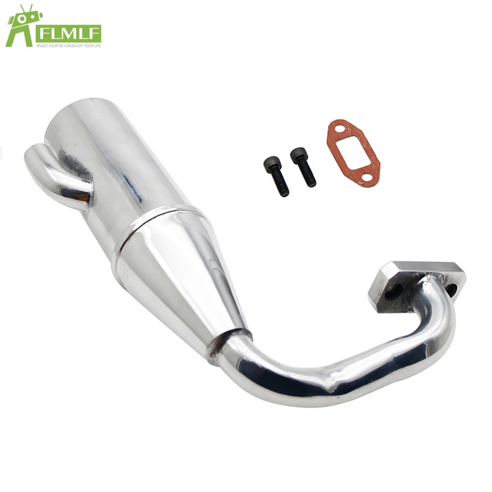 Alloy Aluminum Engine Exhaust Pipe Fit for 1/5 HPI FG Monster Hummer Truck ROFUN ROVAN Big Monster Rc Car Toys Games Parts