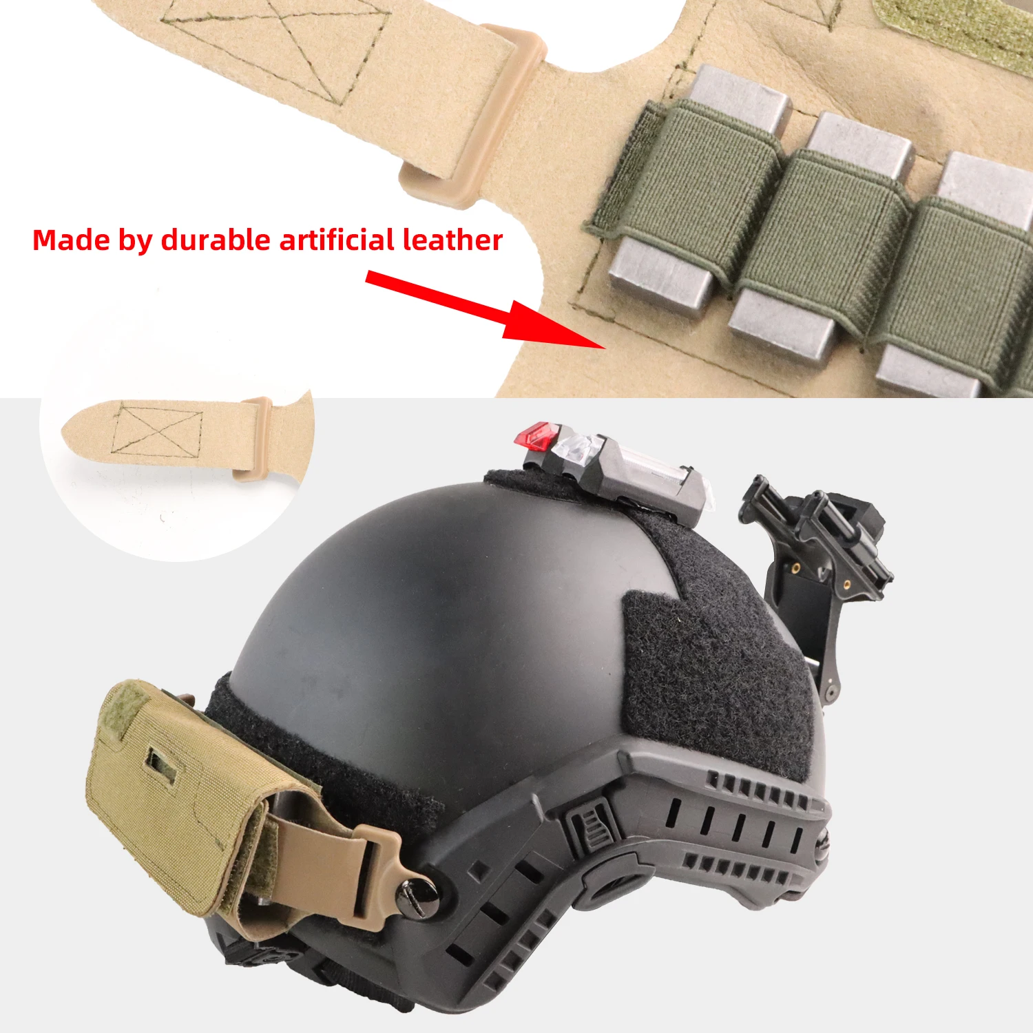 BOOIU Airsoft Tactical Helmet NVG Counterweight Pouch with 5 Counter Blocks for OPS Core Fast BJ PJ MH Helmet Accessory