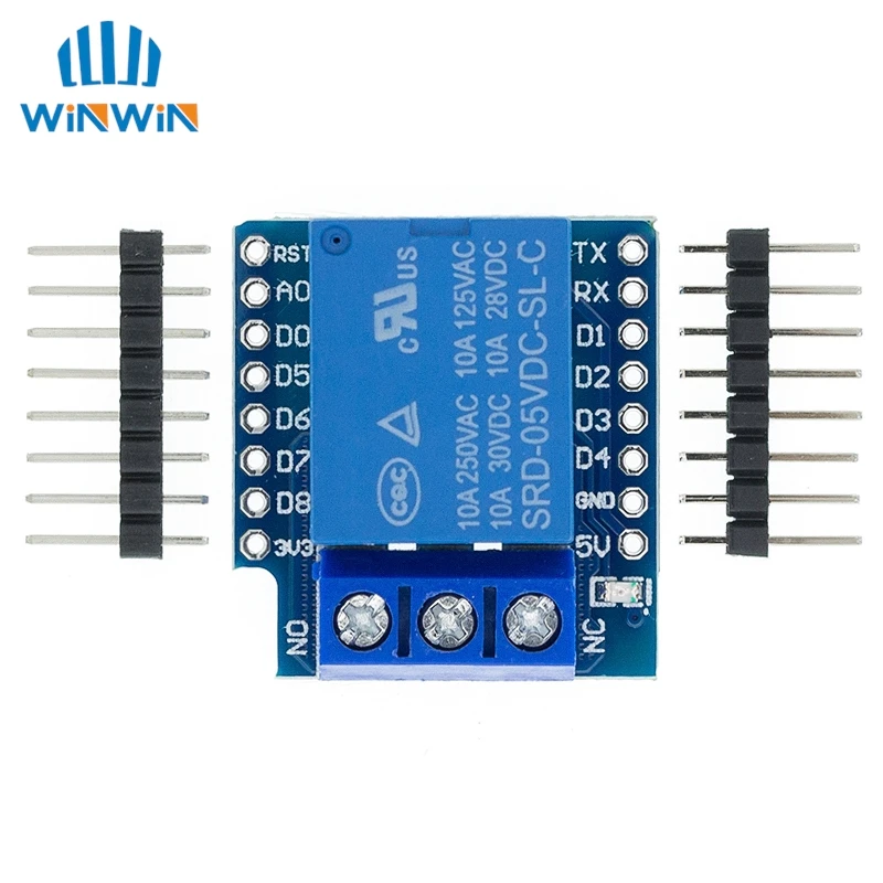 One Channel Wemos D1 Mini Relay Shield Wemos D1 Mini Relay Module for   ESP8266 Development Board 1 channel