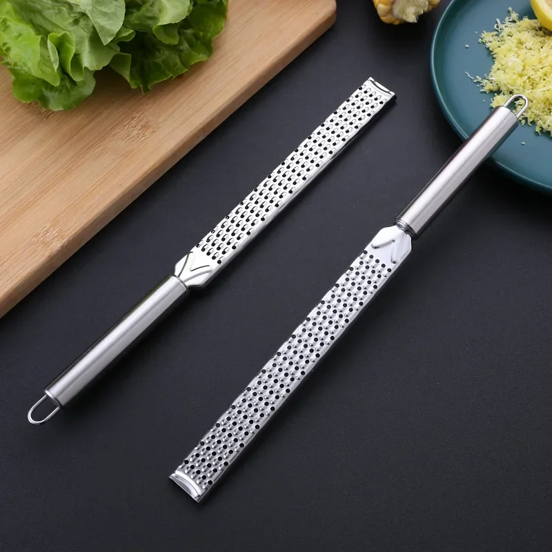 

Stainless Steel Cheese Grater - Handheld Long Planer for Baking, Chocolate, Lemon Peel & Cheese Grinding Durable Kitchen주방 도구