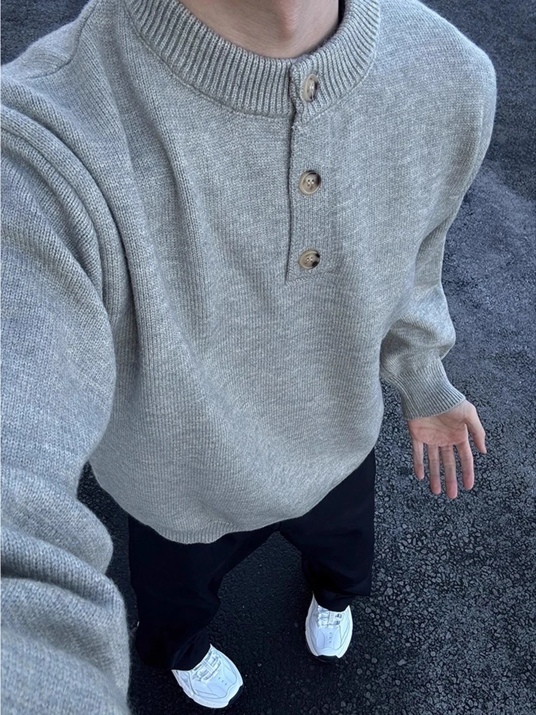 

Мужской вязаный свитер Cleanfit с воротником-стойкой, теплая базовая одежда, американский ретро-стиль, удлиненный рукав, стандартный крой, осенняя коллекция...