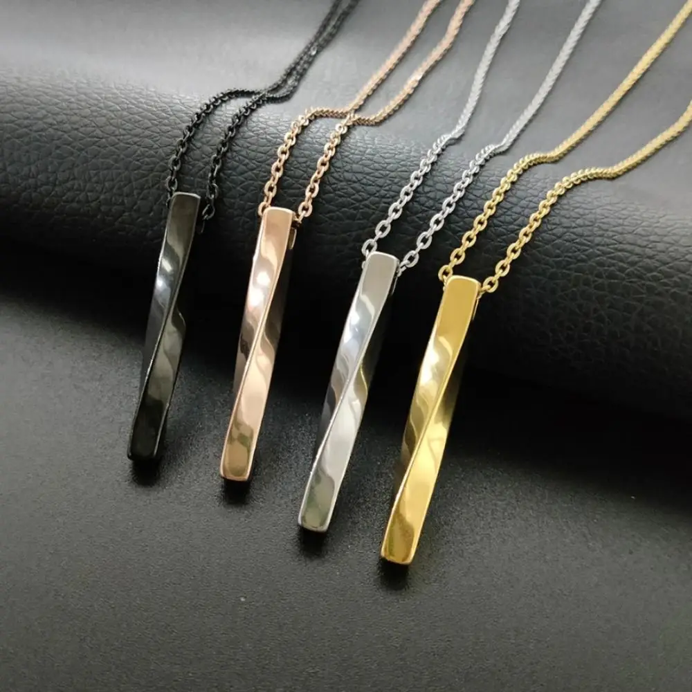 New Creative Punk Style Multicolor Necklace Spiral Necklace Minimalist Style Simple Personality Hip-hop Pendant